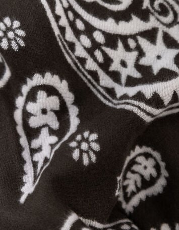 ALVA - Echarpe kaki jacquard motif cachemire-3 ALVA - Echarpe kaki jacquard motif cachemire-3