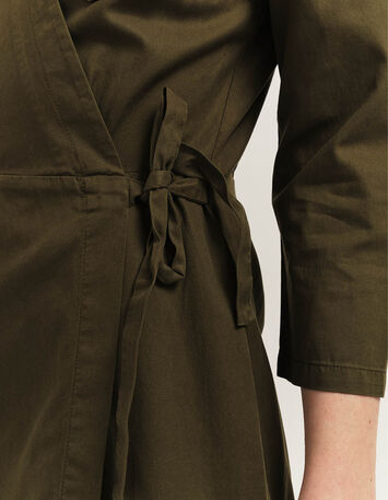 REILLY - Robe portefeuille kaki toile coton Lyocell®-4