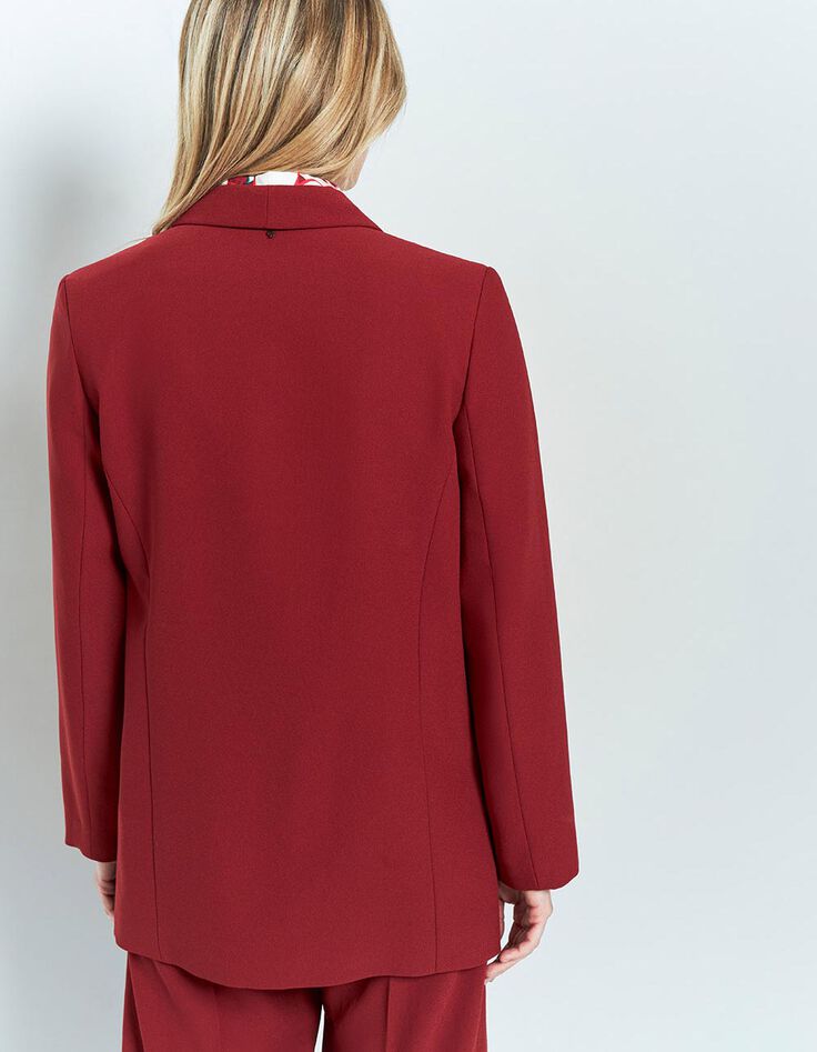 VARA - Veste longue tomette ceinturée en polyester recyclé-3