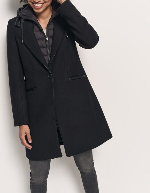DIDA - Manteau noir avec parmenture amovible - One Step