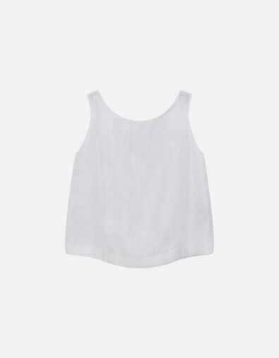 CAMBIRA - Top r&eacute;versible blanc iris&eacute;  - One Step