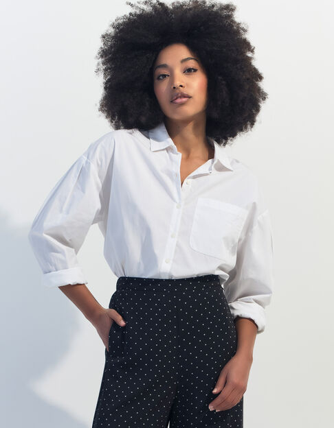 CELESTE - Chemise blanche popeline bio - One Step