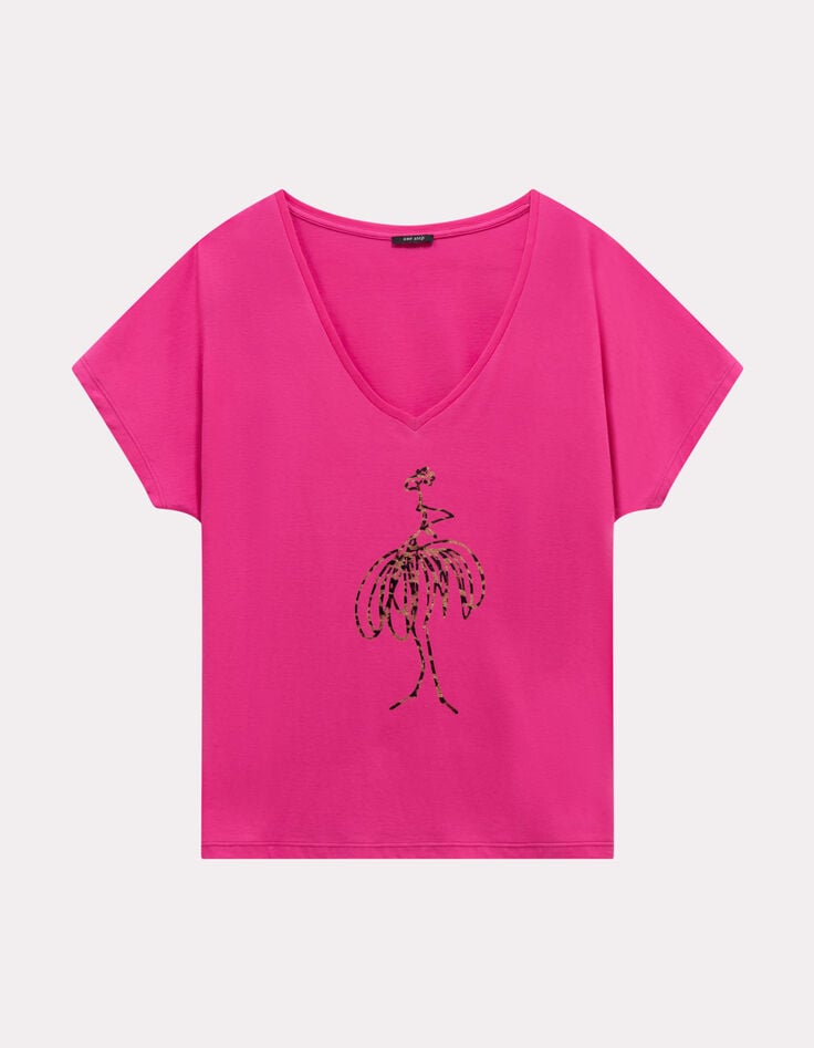 MAGIC - T-shirt rose danseuse motif léopard-4 MAGIC - T-shirt rose danseuse motif léopard-4