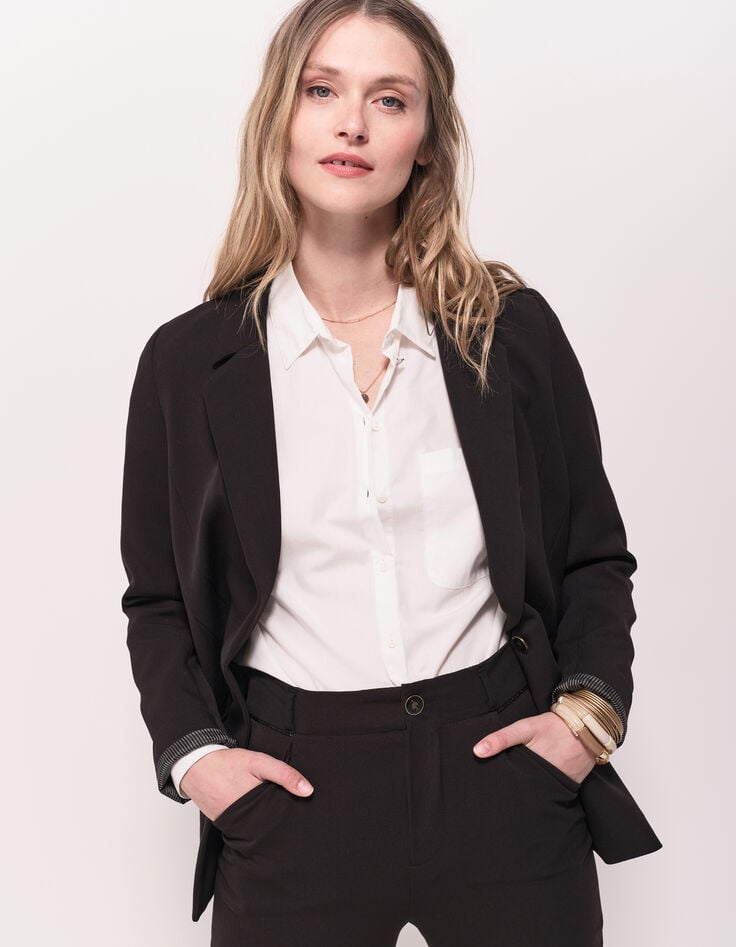 VAYA - Veste de costume noire façon laine froide-5 VAYA - Veste de costume noire façon laine froide-5