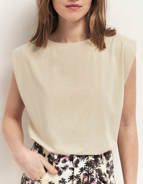 MERYL - Top light gold maille lurex - One Step