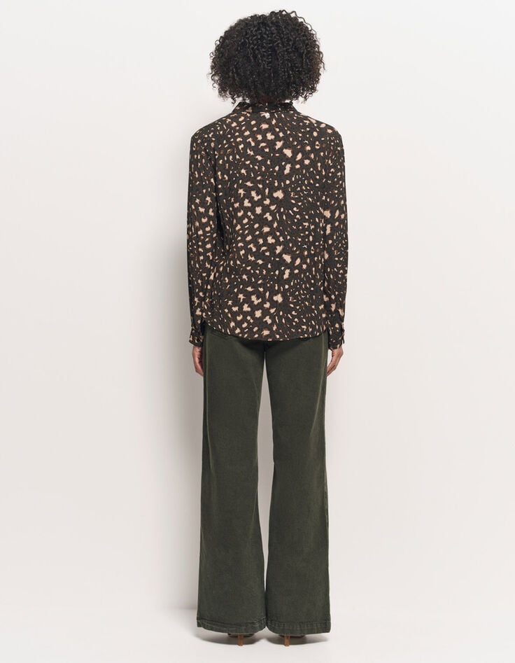COMO - Chemise kaki Lenzing™ Ecovero™ tachiste animalier-8 COMO - Chemise kaki Lenzing™ Ecovero™ tachiste animalier-8