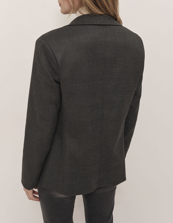 VALOU - Veste de costume anthracite prince-de-galles-3