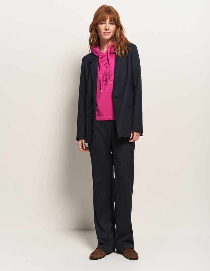 VANITY - Veste de costume marine rayures fantaisie-6 VANITY - Veste de costume marine rayures fantaisie-6