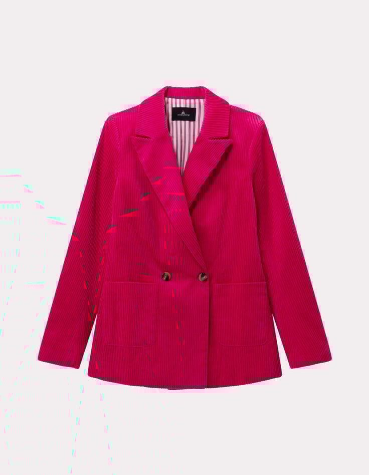 VACANCY - Veste de tailleur rose velours côtelé-7 VACANCY - Veste de tailleur rose velours côtelé-7