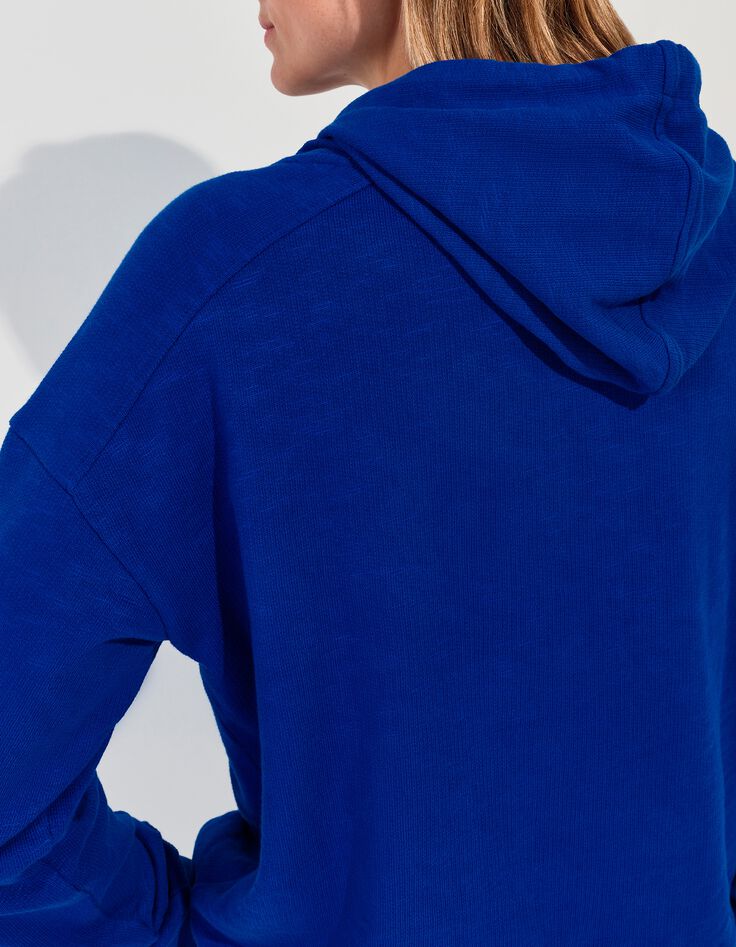 MANORI - Sweat bleu coton bio visuel danseuse vert -3