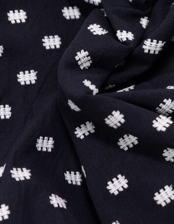 COLOMBE - Blouse marine broderies all over-8