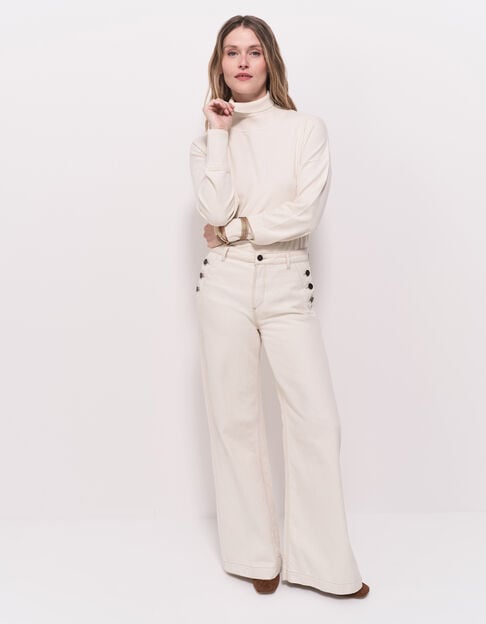LE HAILEY - Jean flare ivoire waterless - One Step