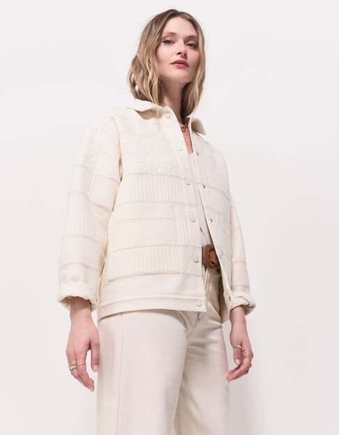 DAPHNE - Surchemise écrue jacquard fantaisie - One Step