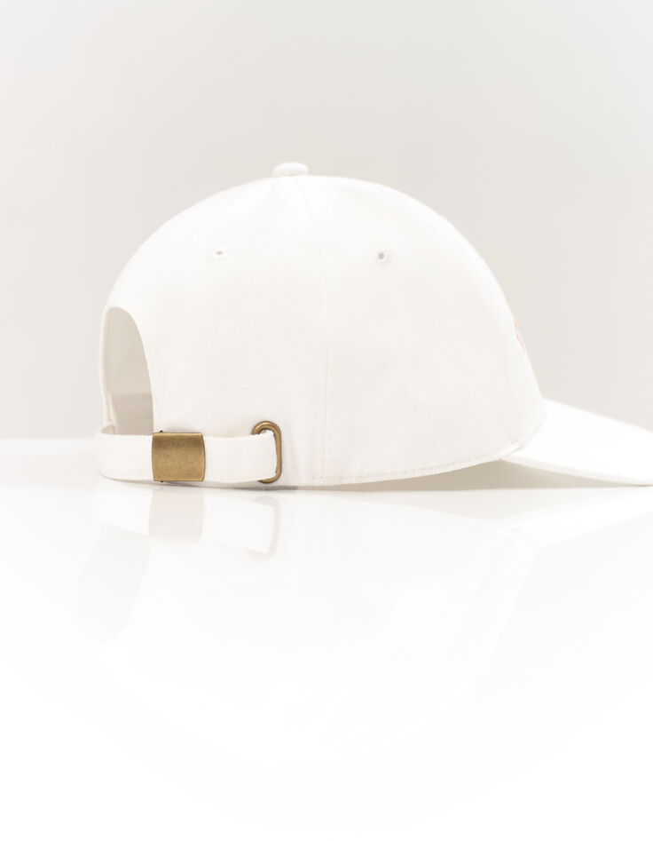 ABACA - Casquette écrue broderie message pailletée-2