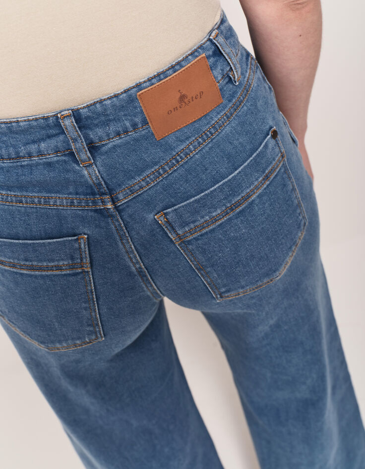 LE HAILEY - Jean flare baby blue waterless-5