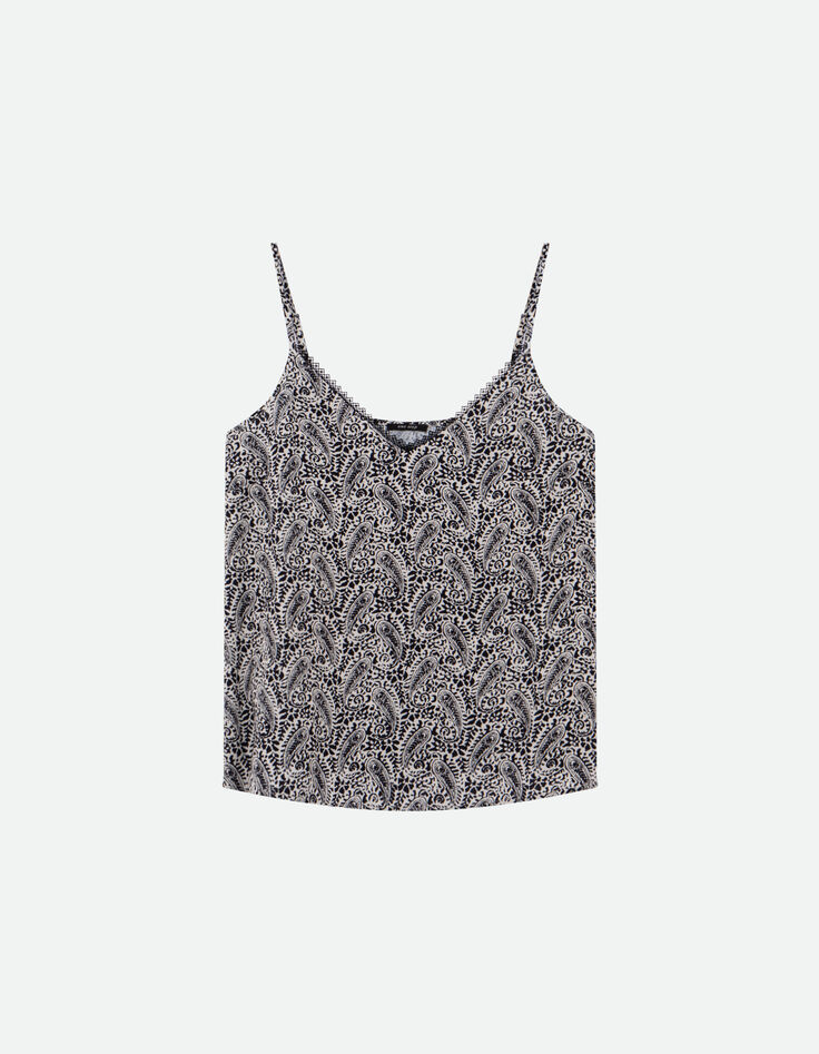 CHIARA - Top noir Lenzing&trade; Ecovero&trade; n&eacute;o cachemire -5