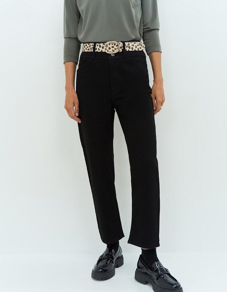 LE JILL - Jean mom noir 7/8e-1 LE JILL - Jean mom noir 7/8e-1