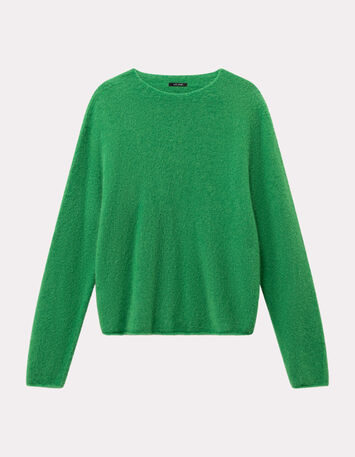 THELMA - Pull vert tricot moelleux-1