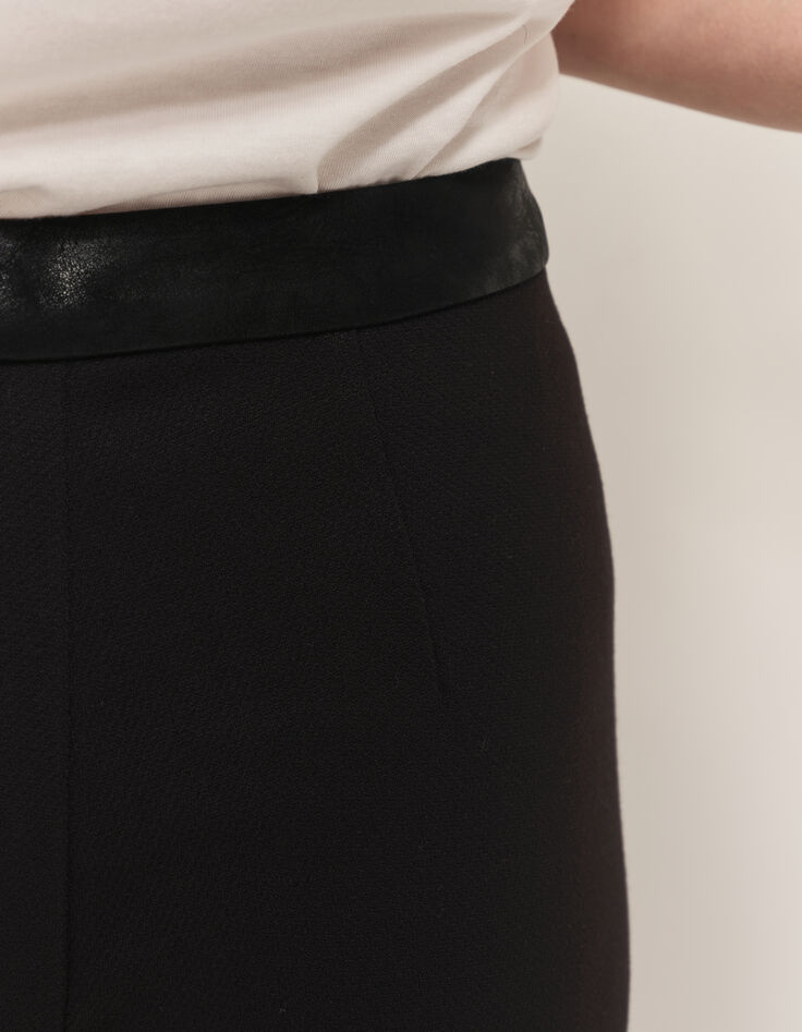 PROSPER - Pantalon de costume noire forme bootcut-4