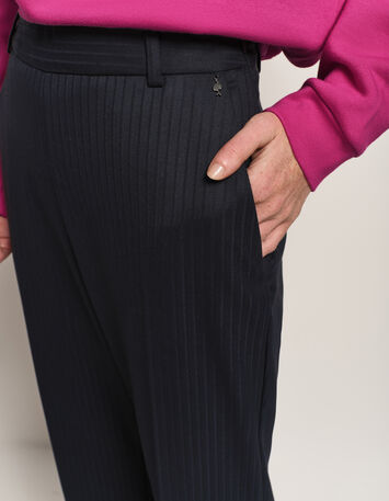 PERCY - Pantalon de costume marine rayures fantaisie-4