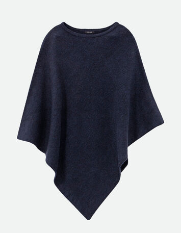 ALAMO - Poncho marine en tricot-2