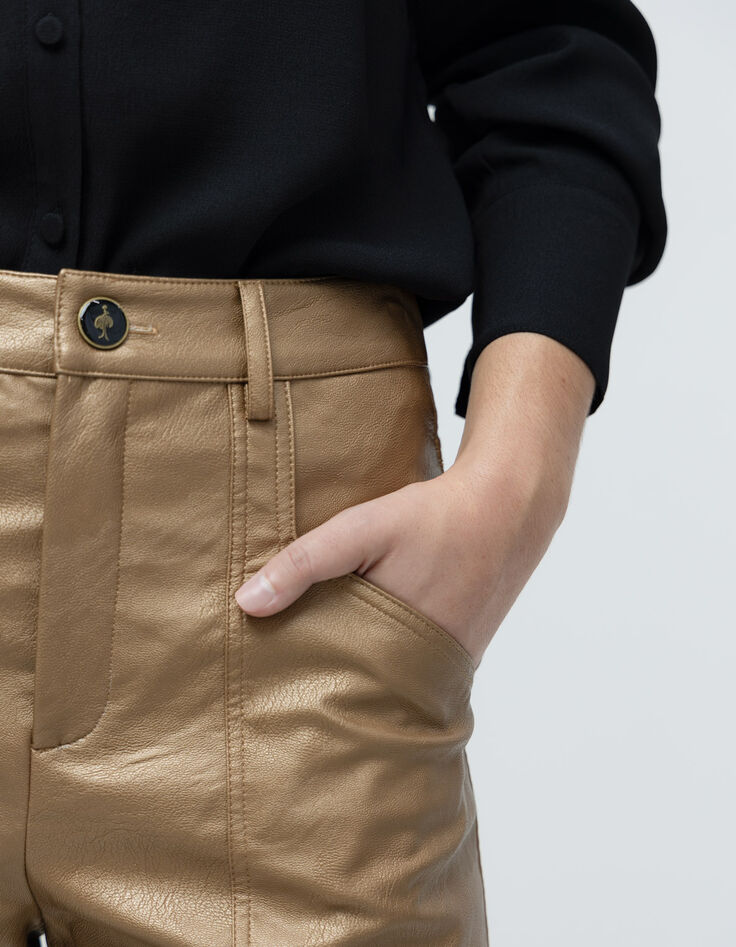 PRISSY - Pantalon cuivré esprit rock 7/8e-4