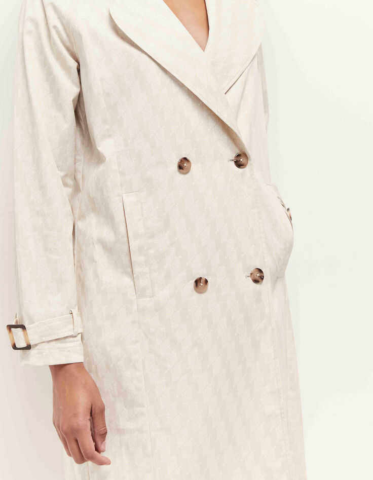 DITTI - Trench beige imprimé monogramme OS-4