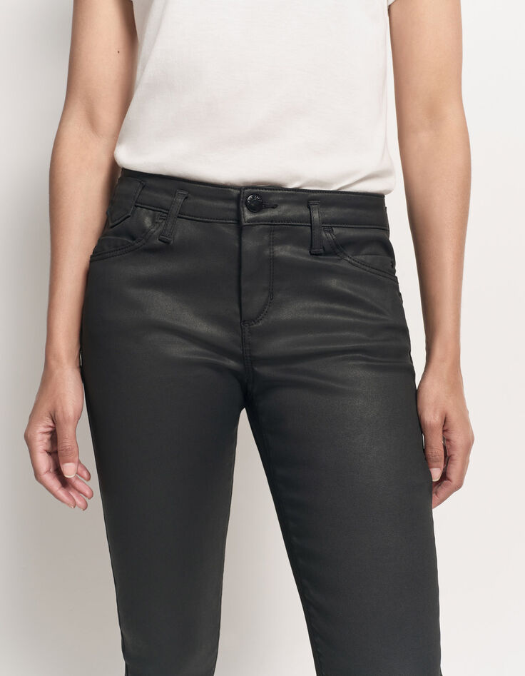 LE INDI - Slim push-up noir enduit-5