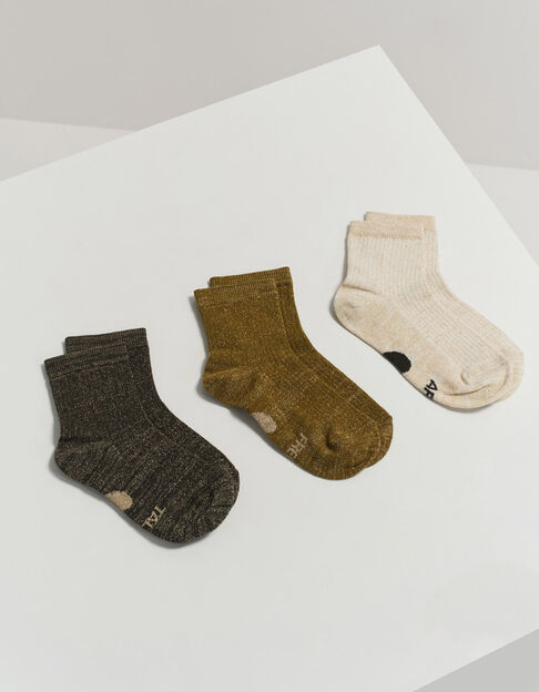 ALBA - Chaussettes pailletées noires et vertes  - One Step