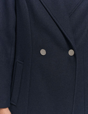 DEANA - Manteau marine drap de laine-5