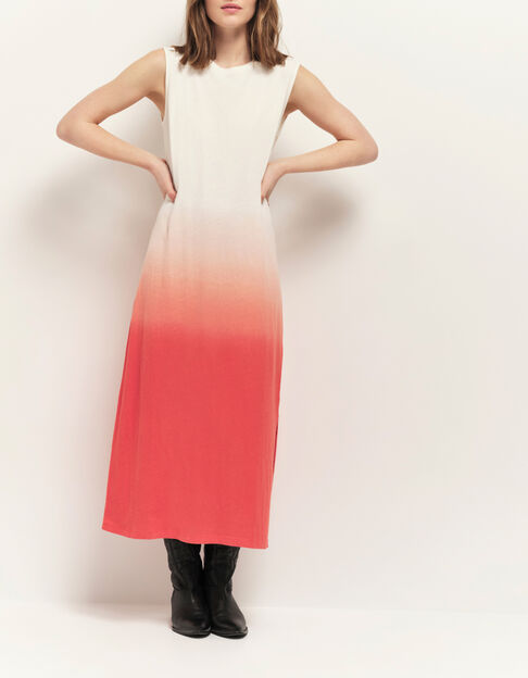 RIVO - Robe longue corail maille effet deep dye - One Step