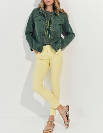 LE MONICA - Jean slim jaune waterless 7/8e -1