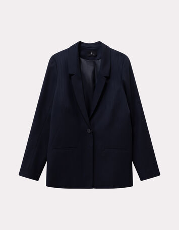 VANITY - Veste de costume marine rayures fantaisie-7
