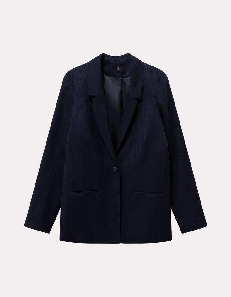 VANITY - Veste de costume marine rayures fantaisie-7 VANITY - Veste de costume marine rayures fantaisie-7