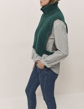 ANGIE  - Col camionneur evergreen tricot-2