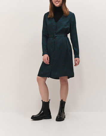 RYANNE - Robe chemise sycamore à imprimé léopard d'hiver-5