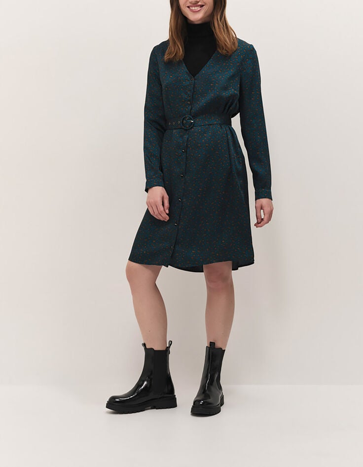 RYANNE - Robe chemise sycamore à imprimé léopard d'hiver-5