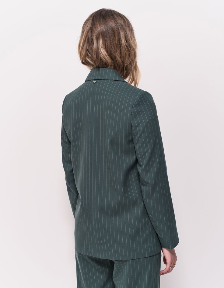 VANDA - Veste de costume verte motif rayures tennis-3 VANDA - Veste de costume verte motif rayures tennis-3