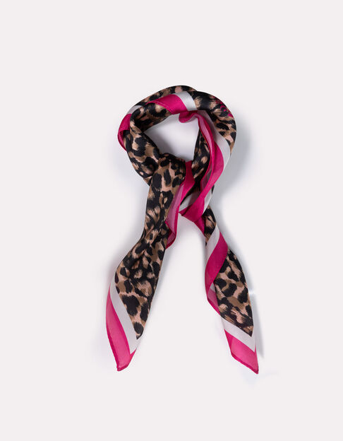 French Muse - Foulard léopard rose - One Step