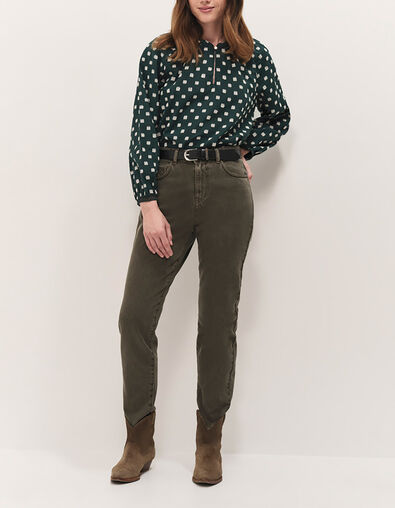 LE TAYLOR - Jean slouchy vétiver 7/8e - One Step