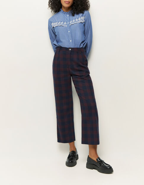 CANOPEE - Chemise en chambray bleu avec broderies - One Step