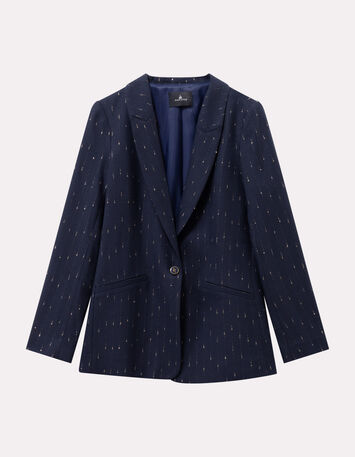 VOICE - Veste de tailleur marine rayures lurex-1 VOICE - Veste de tailleur marine rayures lurex-1