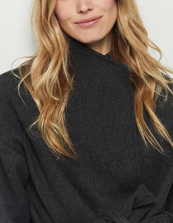 DILEMNE - Manteau anthracite ceinturé-2