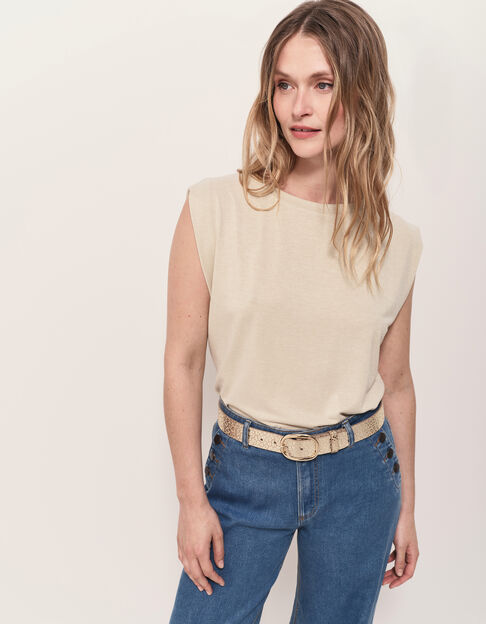 MERYL - Top light gold maille lurex - One Step