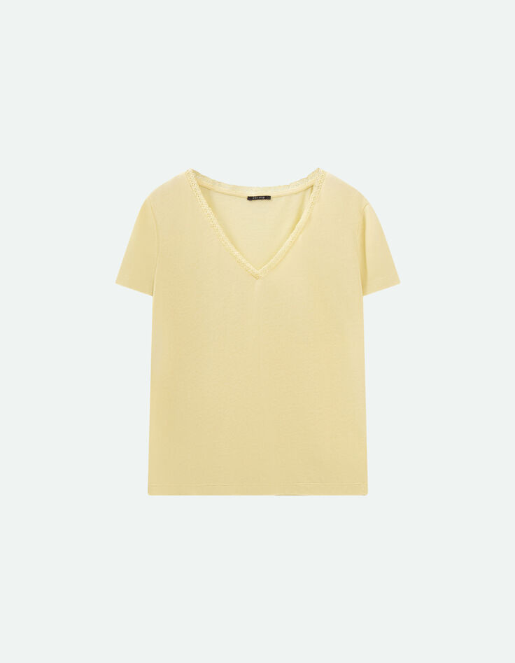 MANIA - T-shirt mimosa en coton lin-5