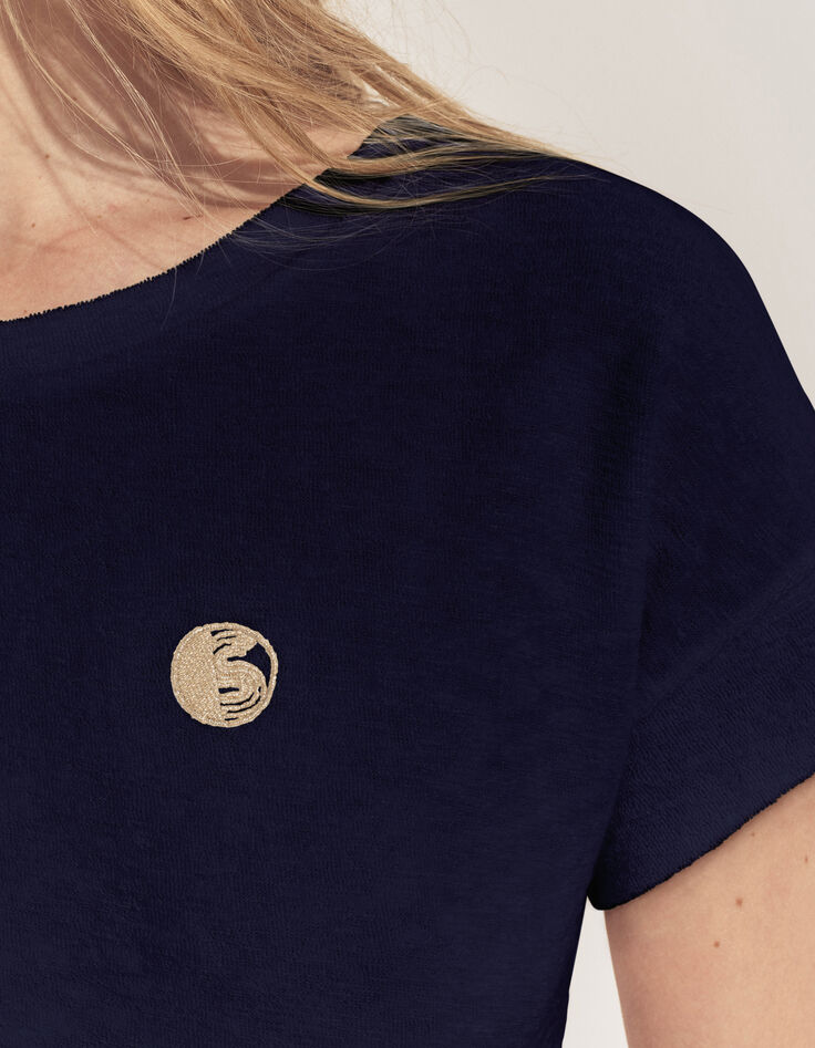 MANILIA- T-shirt marine éponge broderie monogramme-5 MANILIA- T-shirt marine éponge broderie monogramme-5