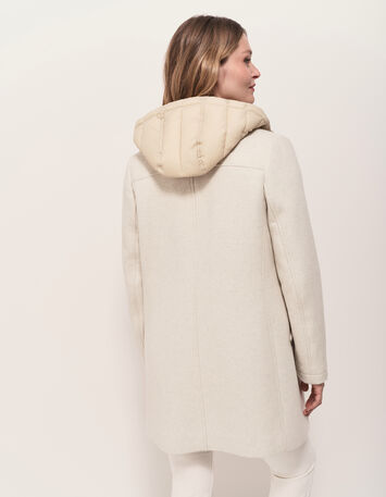 DIAMOND - Manteau beige avec parementure amovible-3