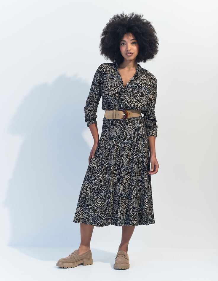 CROSS - Chemise noire Lenzing™ Ecovero™ camouflage d'été  -6