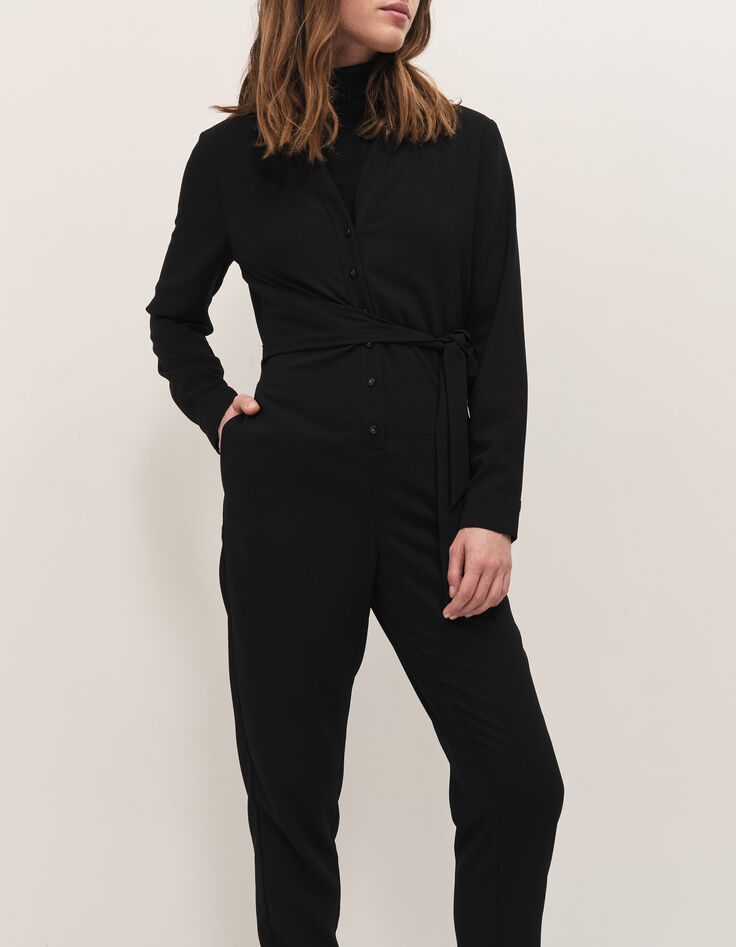 RAG - Combi longue noire &agrave; nouer c&ocirc;t&eacute;-1