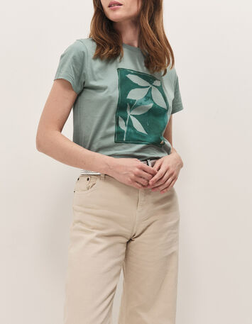 MASTER - T-shirt c&eacute;ladon visuel feuillage-1